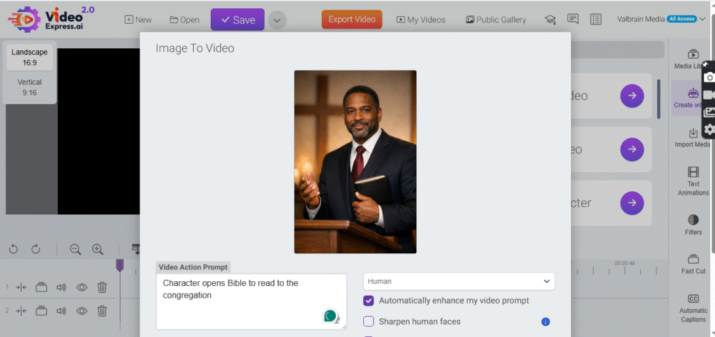 video express AI image to video