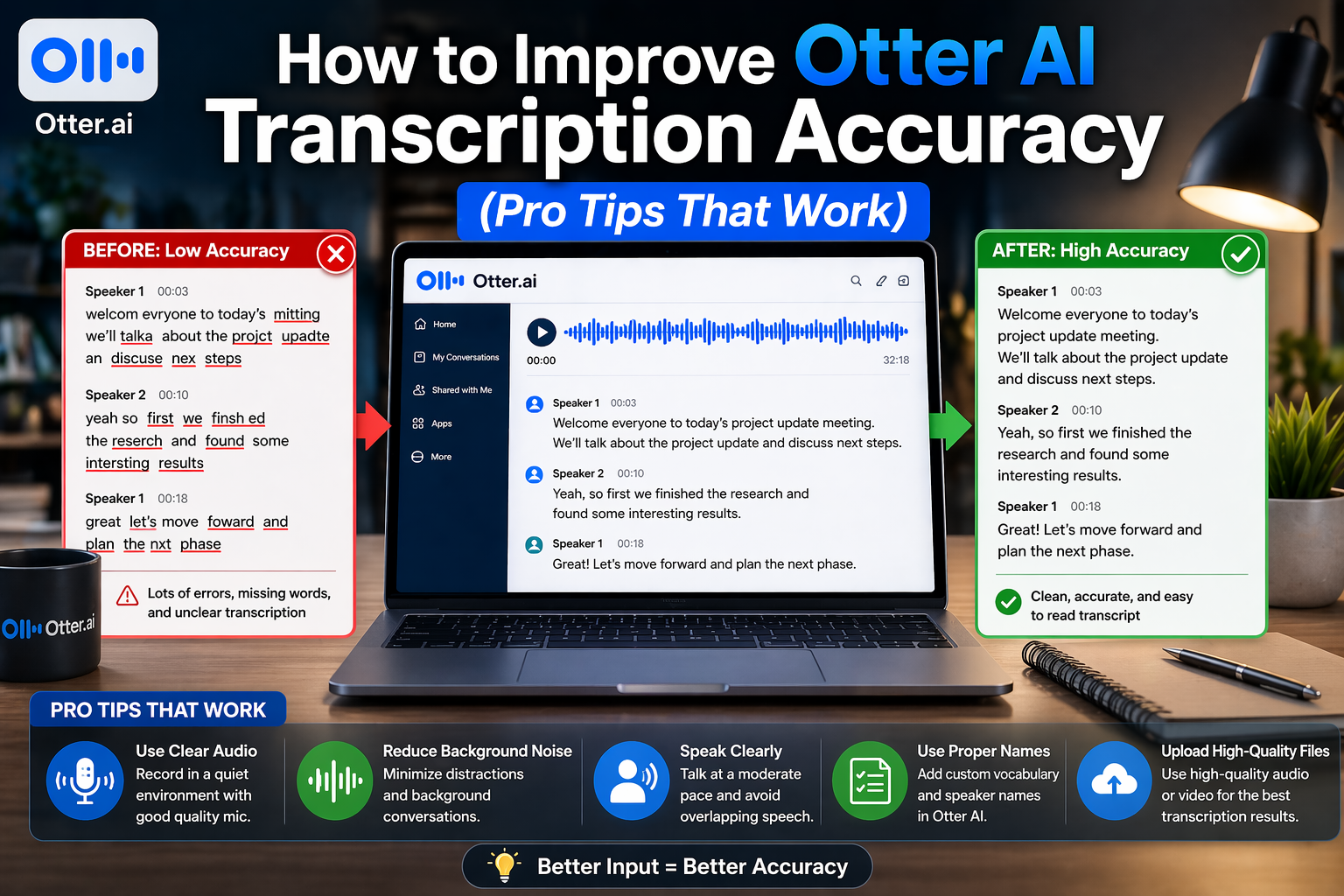 How to Improve Otter AI Transcription Accuracy
